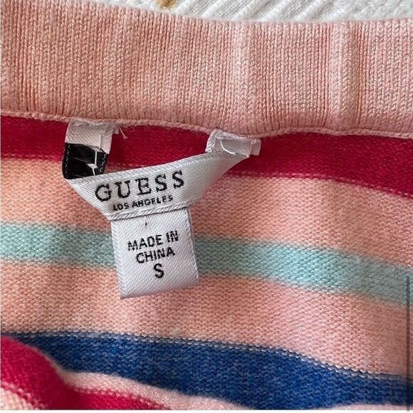 GUESS Off-Shoulder Striped Top - Size Small - Picture 5 of 8